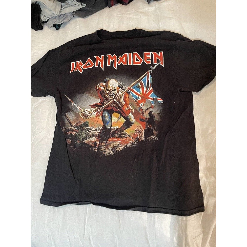 Vintage Iron Maiden Shirt Insane Rock And Roll Grunge Y2K 1990s Zombie British L